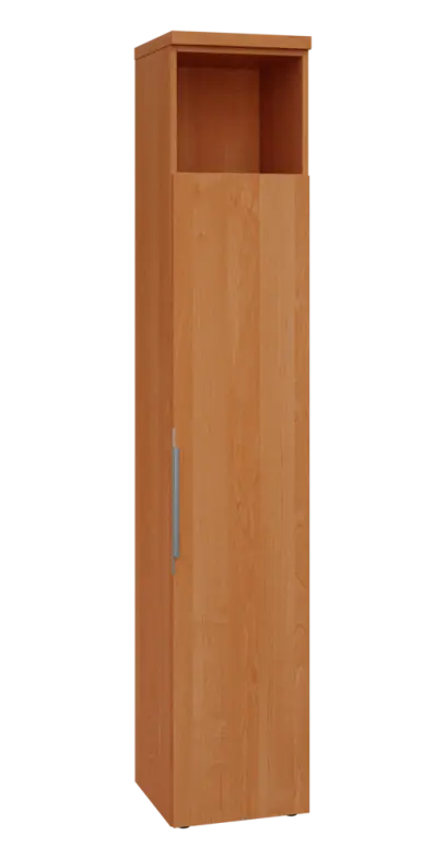 SIN 6 - 4DN kancelářská skříň, 1-dveřová/nika, pravá, 2170x400x400, olše jantar